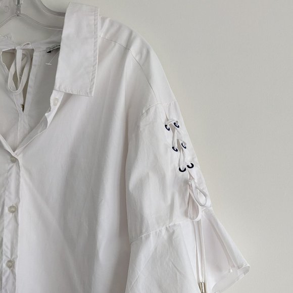 Cache Cache Button Down Blouse with side ties - Picture 7 of 8